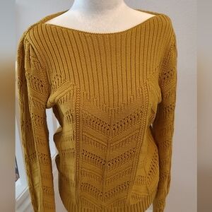 Loft Sweater. Mustard Yellow. Size Small.
